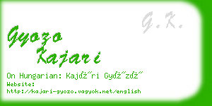 gyozo kajari business card